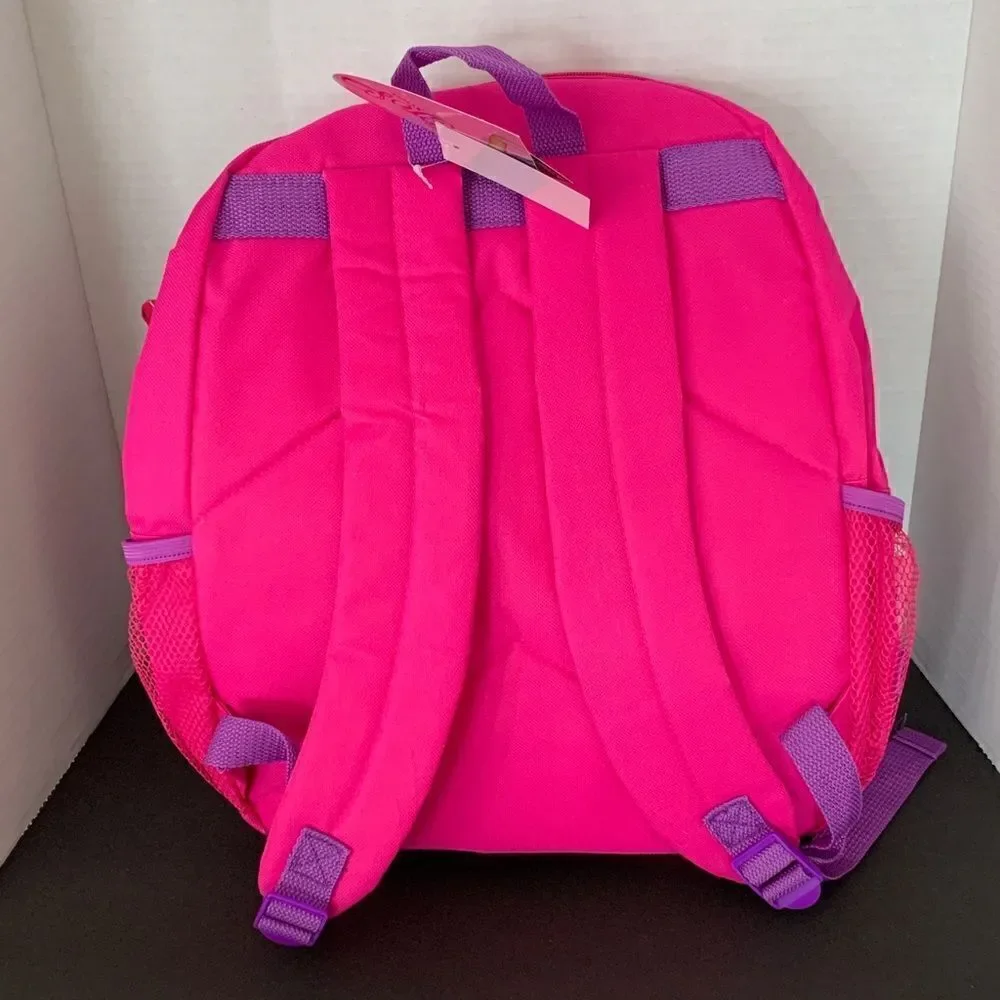 JoJo Siwa 5 Pc. Backpack Lunch Bag Cinch Sack Gadget Case Hair Band 16